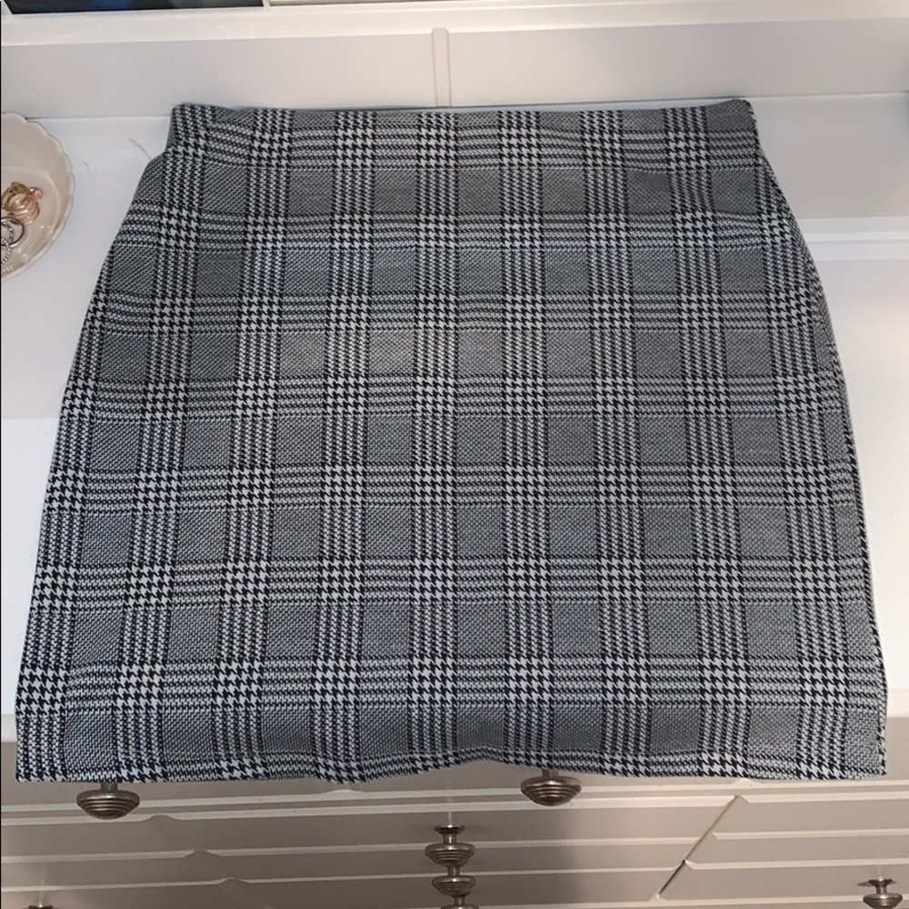 plaid stretchy skirt